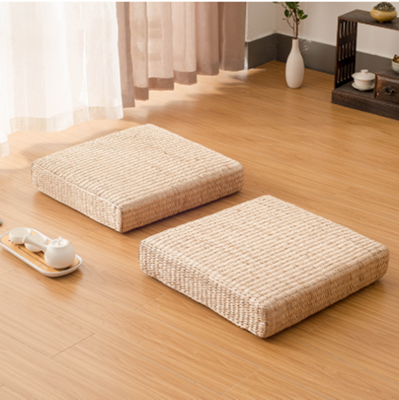 Traditional Tatami Straw Woven Cushion