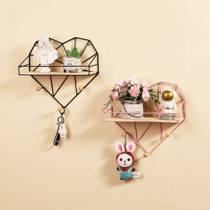 Nordic Heart-Shaped Wall Shelves