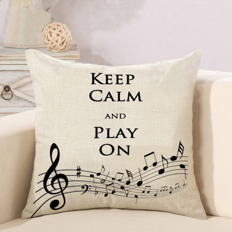 Enchanting Music Pattern Cushion