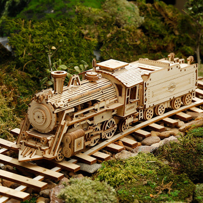 REKA 3D Wooden Steam Train Model 307x67x82mm