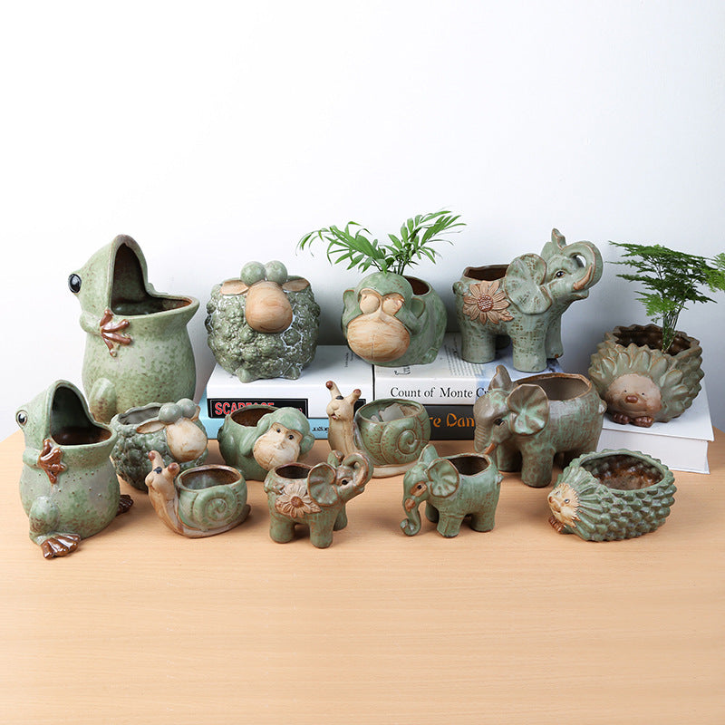 META SPACE GARDENS Animal Ceramic Pots