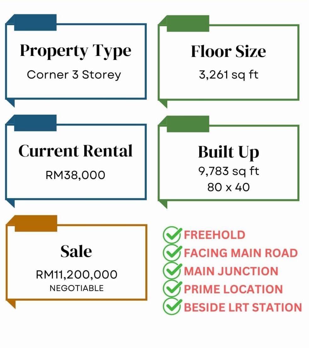 3 Storey Shop Office, Corner Lot, Subang Jaya, Selangor