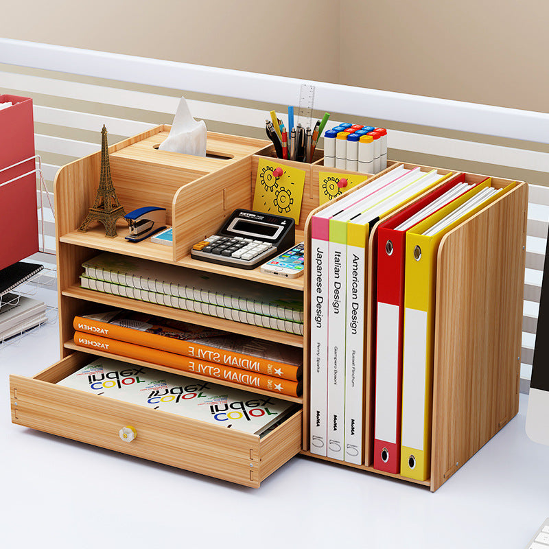 METASSCO Stylish Wooden Stationery Rack