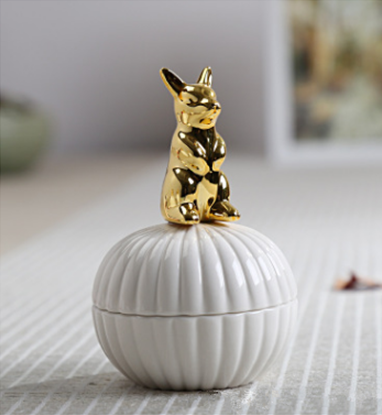 GOLD Chic Animal Figurine 100x100x200 mm