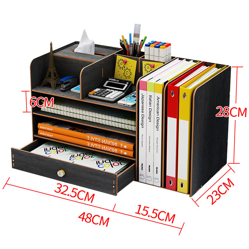 METASSCO Stylish Wooden Stationery Rack