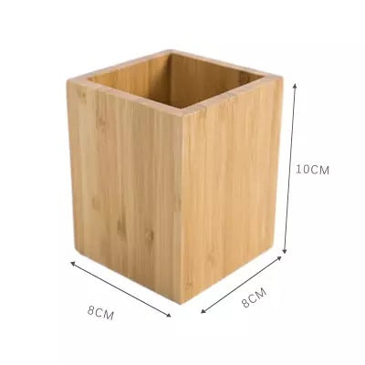 EMIHANA Bamboo Pen Holder 8x8x8cm