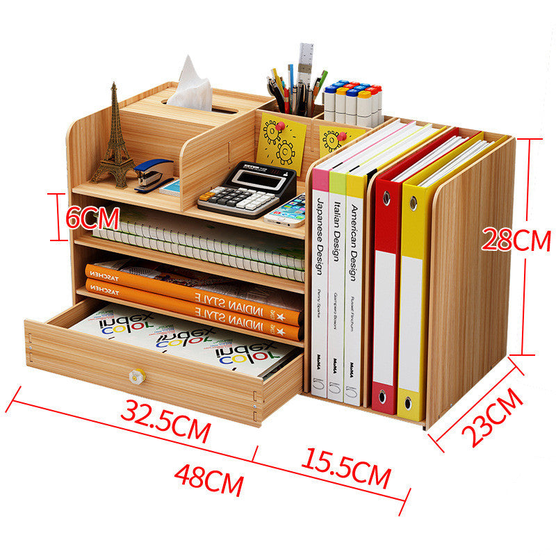 METASSCO Stylish Wooden Stationery Rack