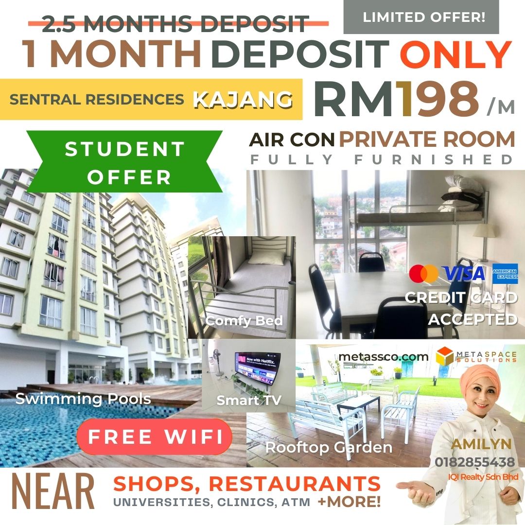 (Student Offer) - The Quad (SHARING) @ Sentral Residences 1 & 2, Taman Kajang Sentral, Selangor Darul Ehsan